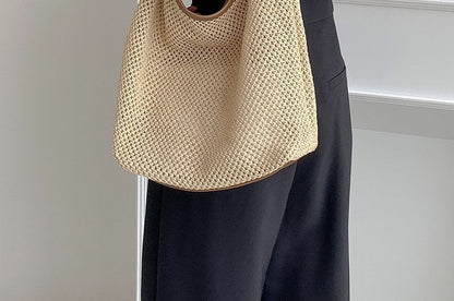 Woven Buckled Tote Bag SpreePicky