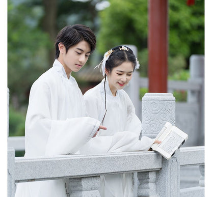 Couple Matching Embroidered Hanfu Blouse / Light Jacket / Pants / Belt SpreePicky