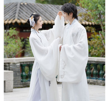 Couple Matching Embroidered Hanfu Blouse / Light Jacket / Pants / Belt SpreePicky