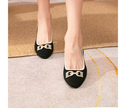 Block Heel Pointy Buckled Pumps SpreePicky