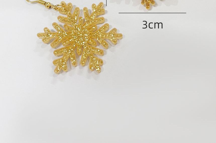 Snowflake Acrylic Drop Earring SpreePicky