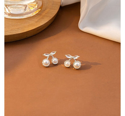 Rhinestone Faux Pearl Alloy Earring SpreePicky