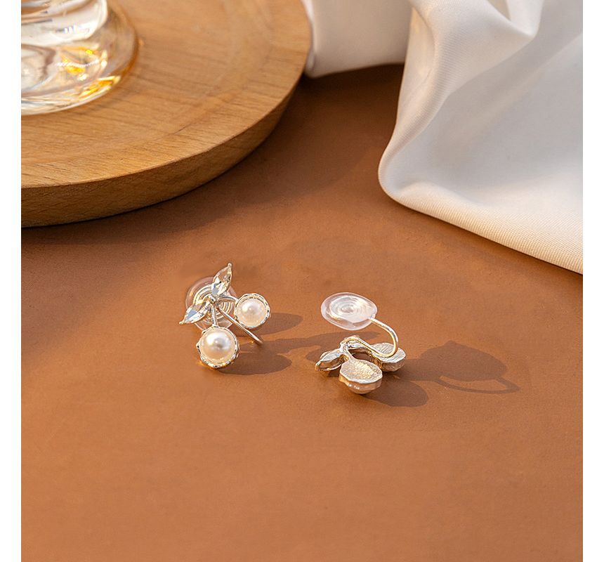 Rhinestone Faux Pearl Alloy Earring SpreePicky