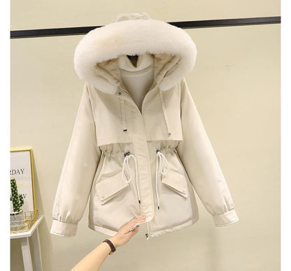 Fluffy Hooded Plain Puffer Jacket SpreePicky