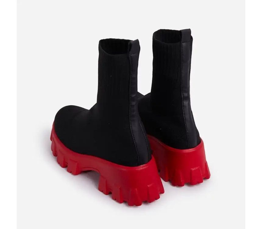 Platform Chunky Heel Sock Boots mySite