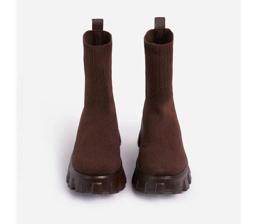 Platform Chunky Heel Sock Boots mySite