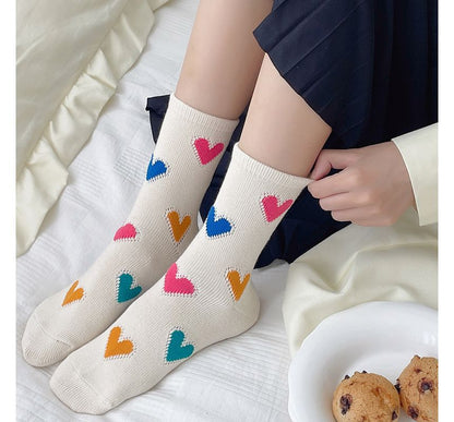 Heart Print Socks SpreePicky