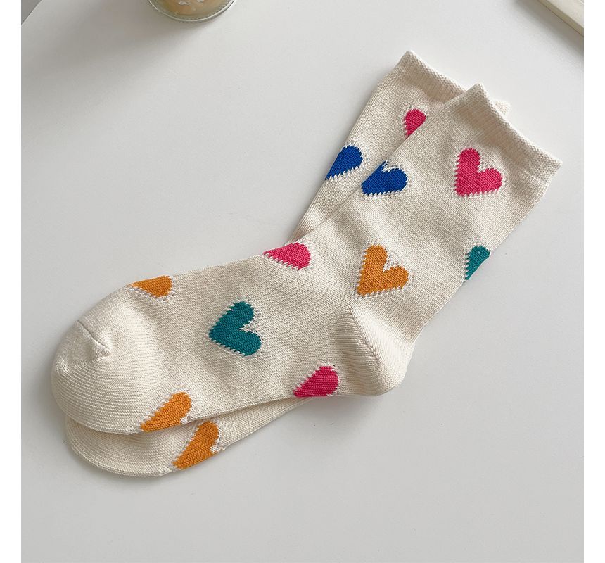 Heart Print Socks SpreePicky