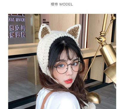 Fox Ear Knit Beanie SpreePicky