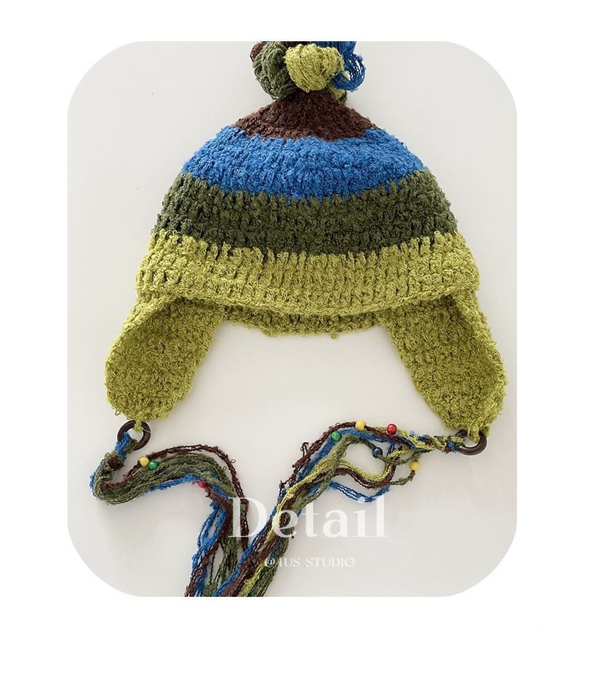 Color Block Knit Beanie SpreePicky