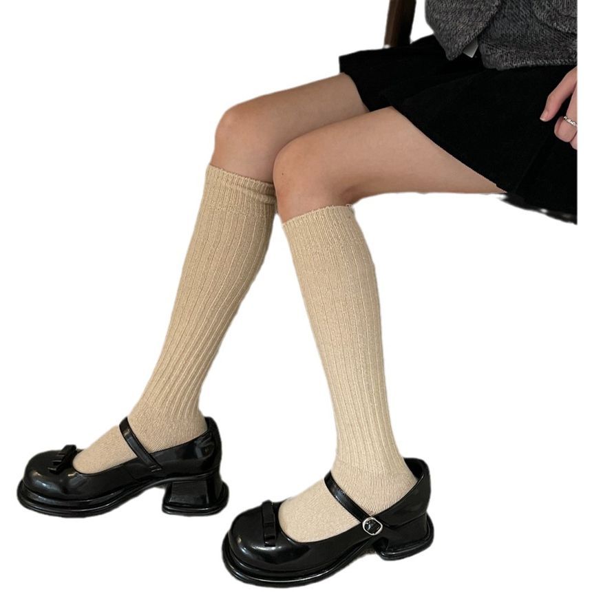 Plain Ribbed Socks