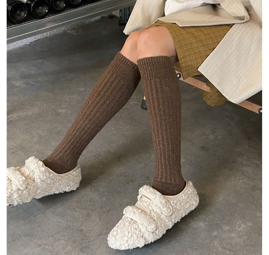 Plain Ribbed Socks