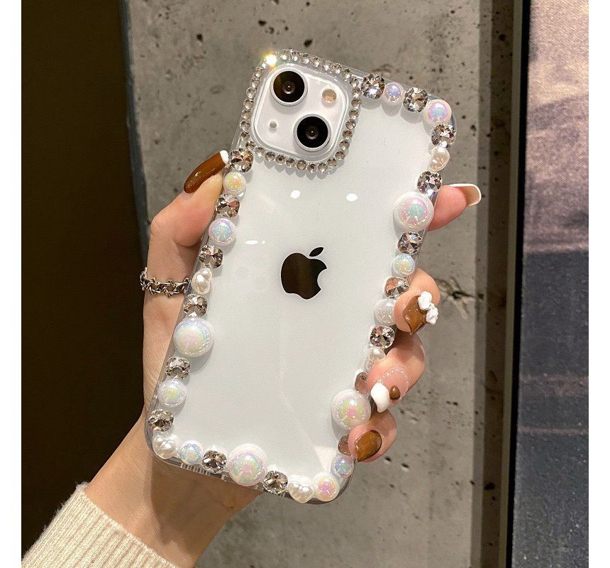 Faux Pearl / Mirrored Transparent Phone Case SpreePicky