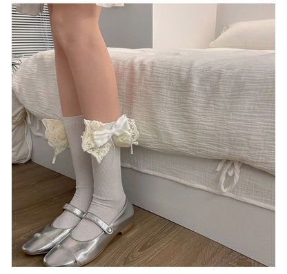 Lace Bow Socks SpreePicky