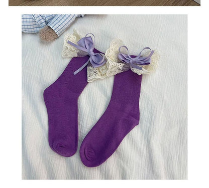 Lace Bow Socks SpreePicky