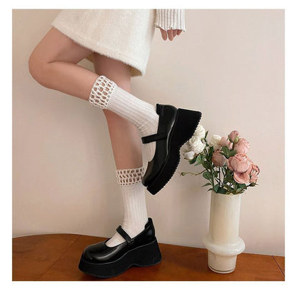 Plain Chunky Knit Socks SpreePicky