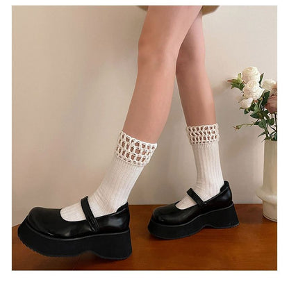 Plain Chunky Knit Socks SpreePicky