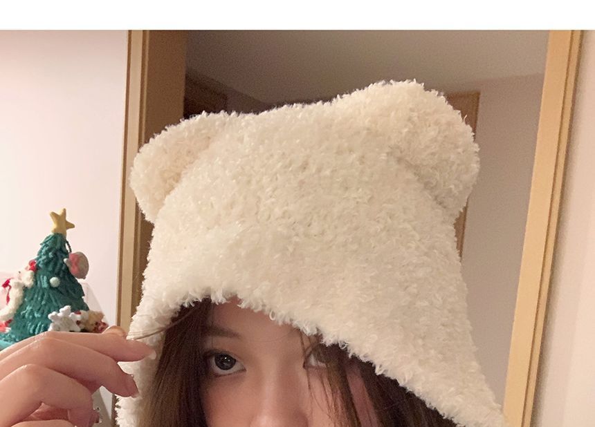 Bear Ear Knit Bonnet Hat SpreePicky