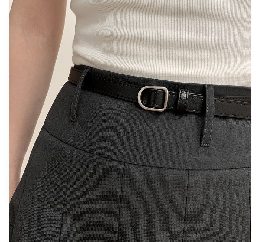 Plain Faux Leather Thin Belt SpreePicky