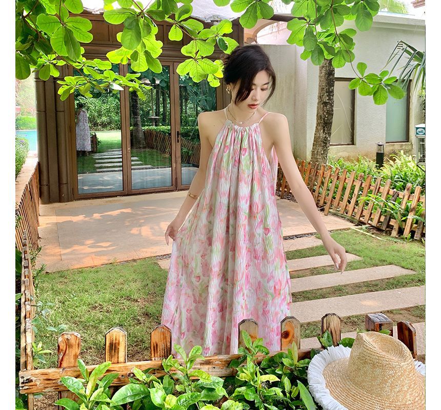 Spaghetti Strap Floral Maxi Sundress SpreePicky