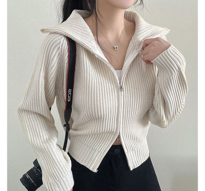 Plain Zip Cardigan mySite