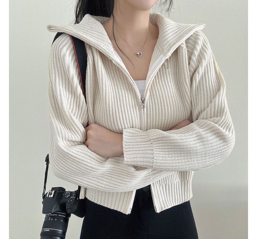 Plain Zip Cardigan mySite