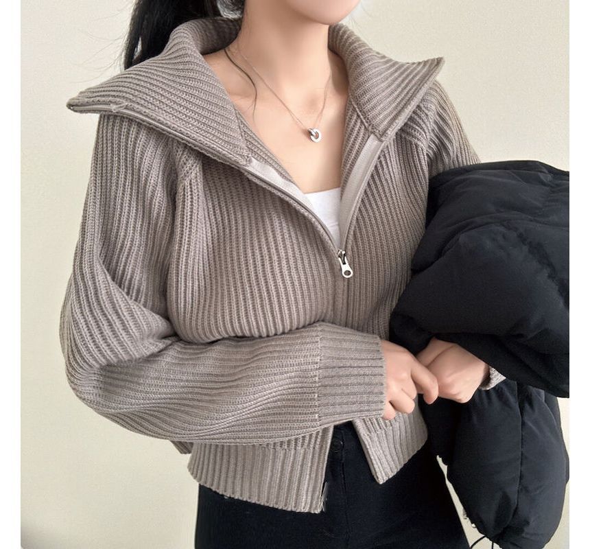 Plain Zip Cardigan mySite