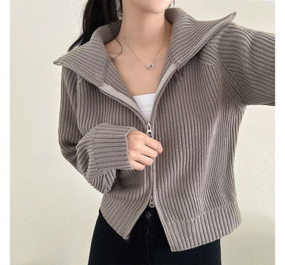 Plain Zip Cardigan mySite