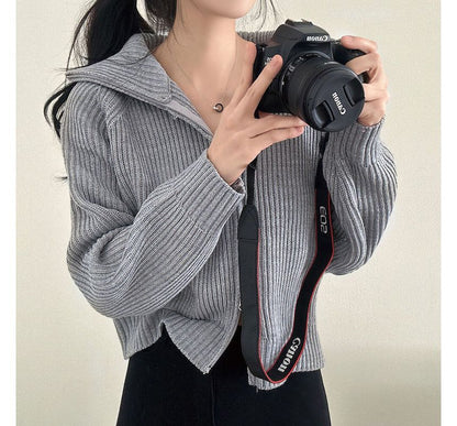 Plain Zip Cardigan mySite