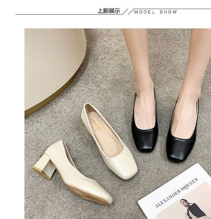 Plain Square Toe Pumps mySite