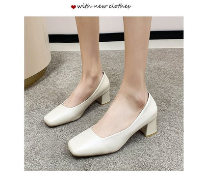 Plain Square Toe Pumps mySite