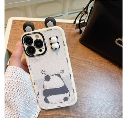 Panda Phone Case - iPhone 14 Pro Max / 14 Pro / 14 Plus / 14 / 13 Pro Max / 13 Pro / 13 / 13 mini / 12 Pro Max / 12 Pro / 12 / 12 mini / 11 Pro Max / 11 Pro / 11 / SE / XS Max / XS / XR / X SpreePicky