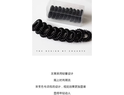 Set of 9: Coil Hair Tie SpreePicky