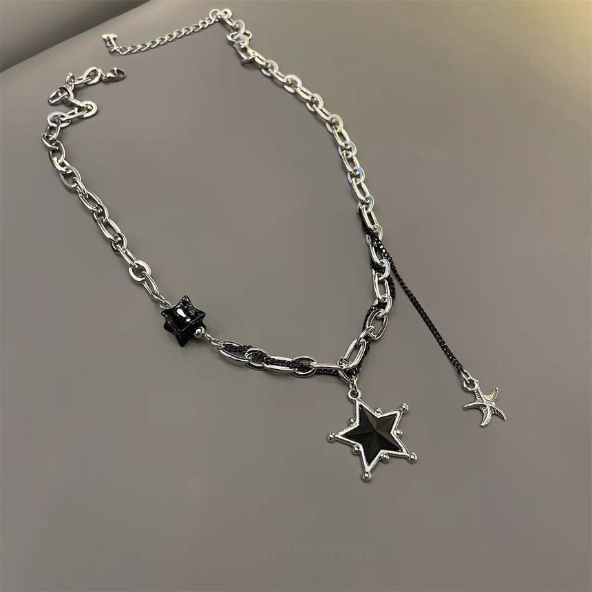 Star Pendant Alloy Choker SpreePicky