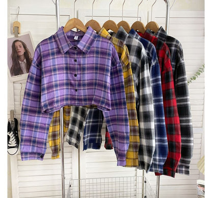 Plaid Button-Up Shirt mySite