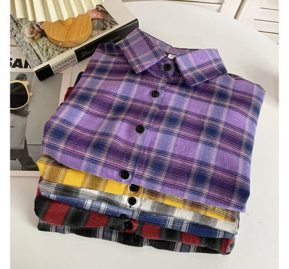 Plaid Button-Up Shirt mySite