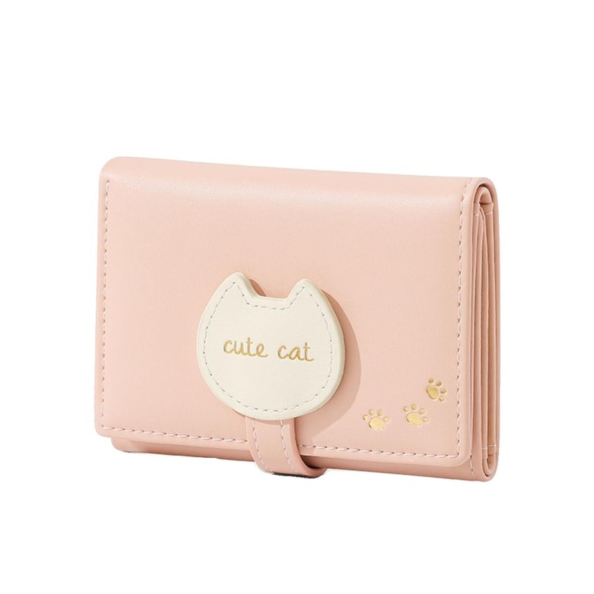 Cat Lettering Trifold Short Wallet SpreePicky