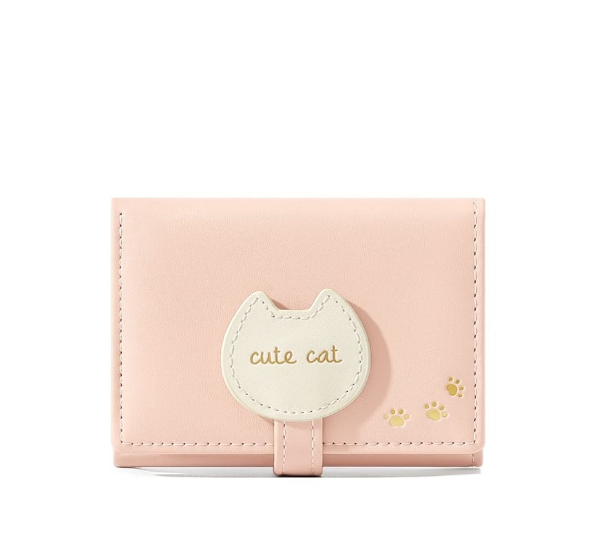 Cat Lettering Trifold Short Wallet SpreePicky