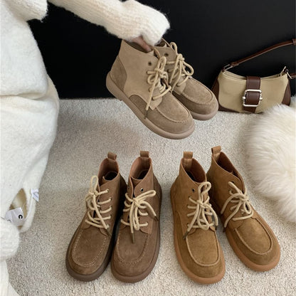 Lace-Up Short Boots SpreePicky