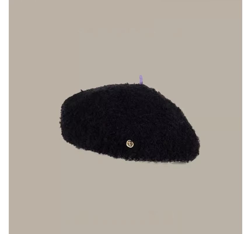 Faux Shearling Beret Hat SpreePicky