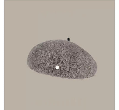 Faux Shearling Beret Hat SpreePicky