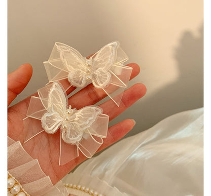 Butterfly Ribbon Mesh Hair Clip SpreePicky