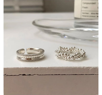 Helical Bead Elastic Alloy Ring / Alloy Open Ring SpreePicky