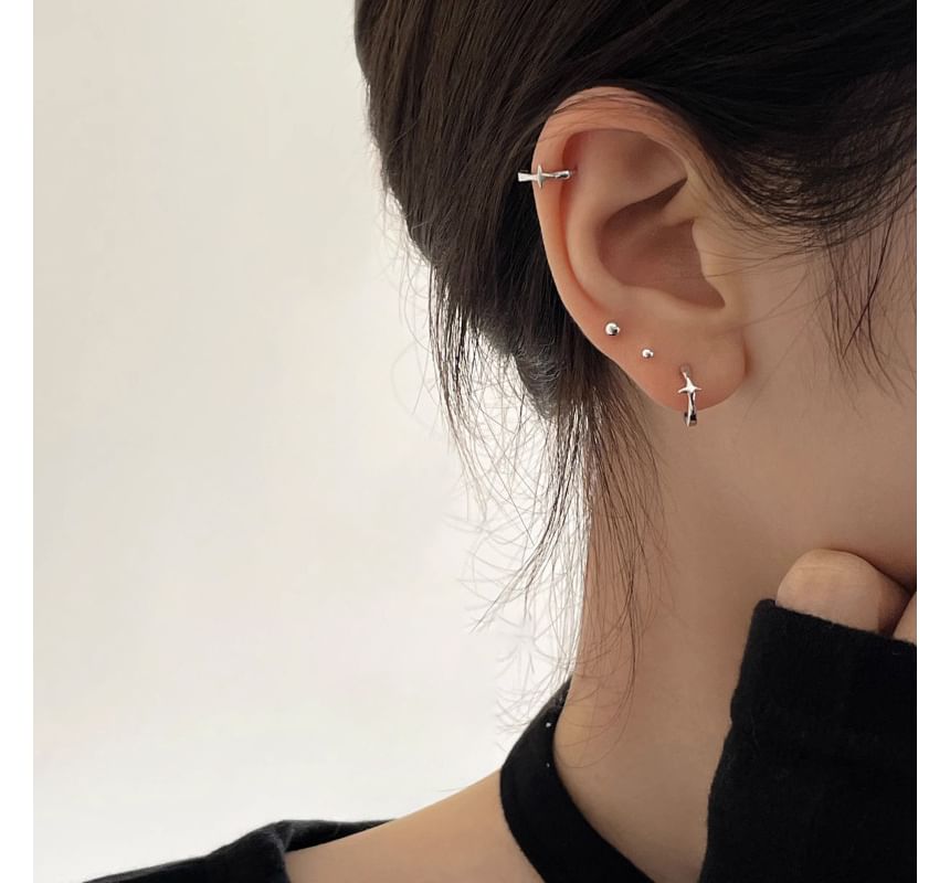 Star Alloy Huggie Earring SpreePicky