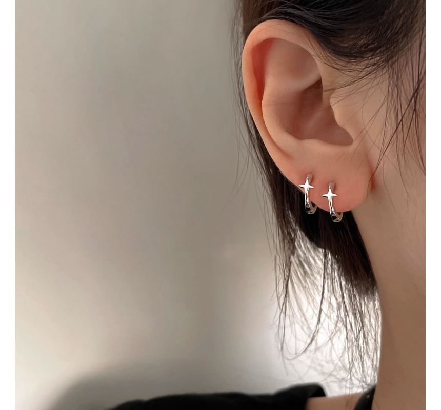 Star Alloy Huggie Earring SpreePicky