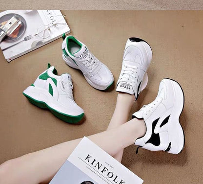 Platform Panel Hidden Wedge Sneakers SpreePicky