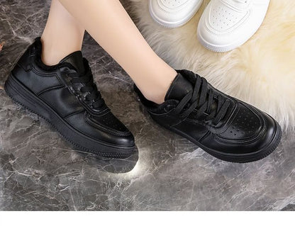 Platform Plain Panel Fleece-Lined Sneakers SpreePicky