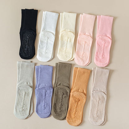 Plain Ribbed Anti-Slip Socks SpreePicky