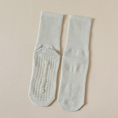 Plain Ribbed Anti-Slip Socks SpreePicky