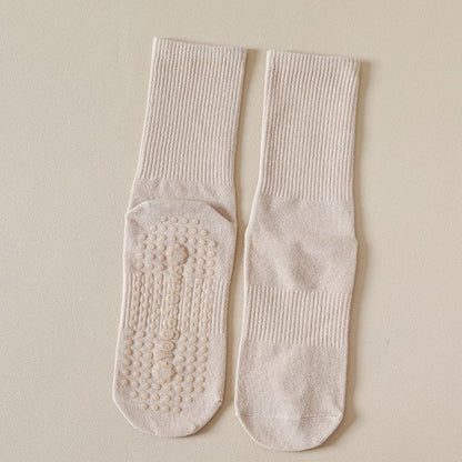 Plain Ribbed Anti-Slip Socks SpreePicky